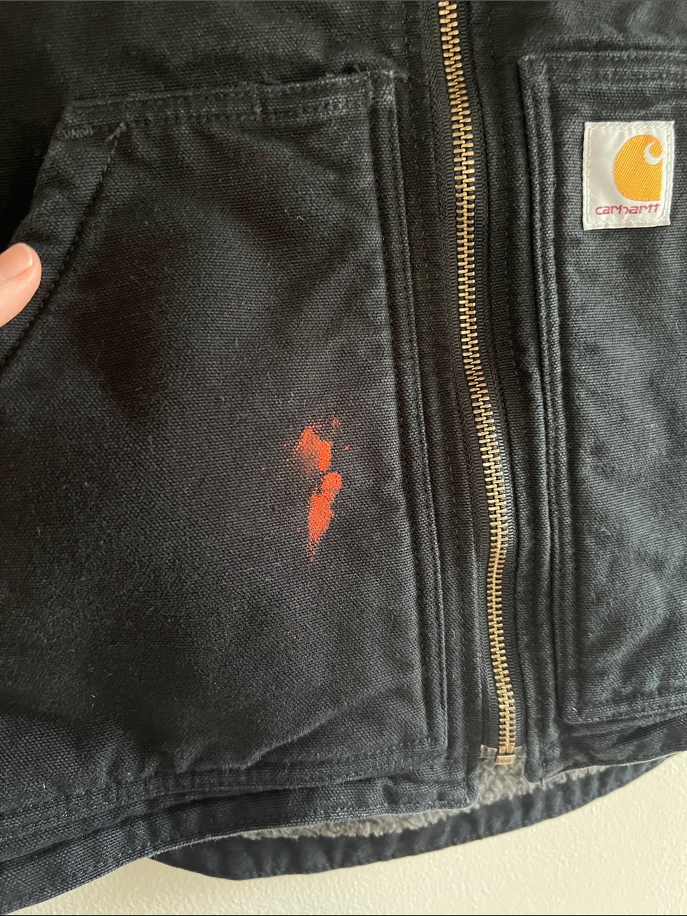 Carhartt Sherpa lined canvas vest men’s size small - Picture 3 of 3